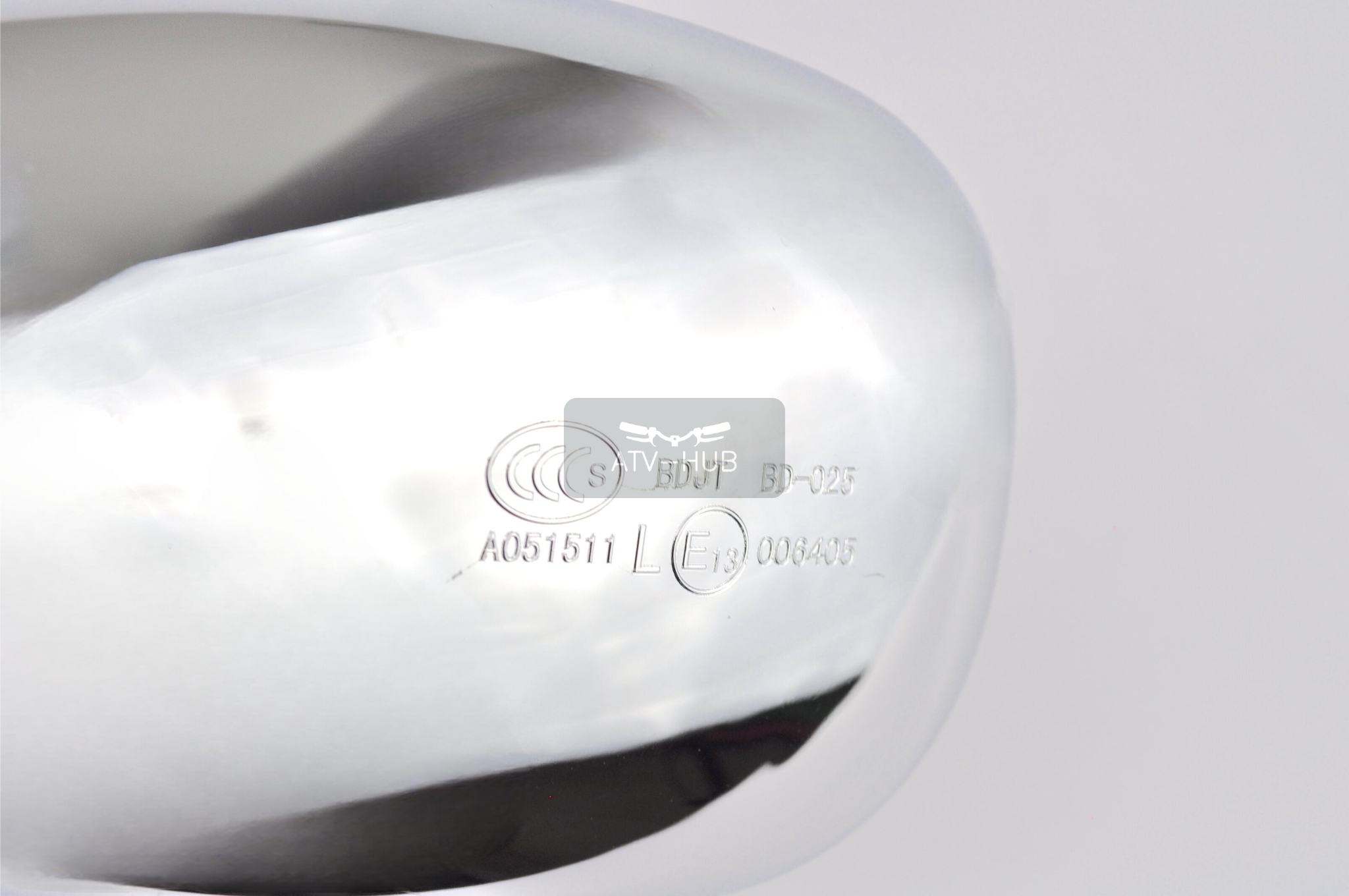 2x Rückspiegel für Quads in Chrom Optik